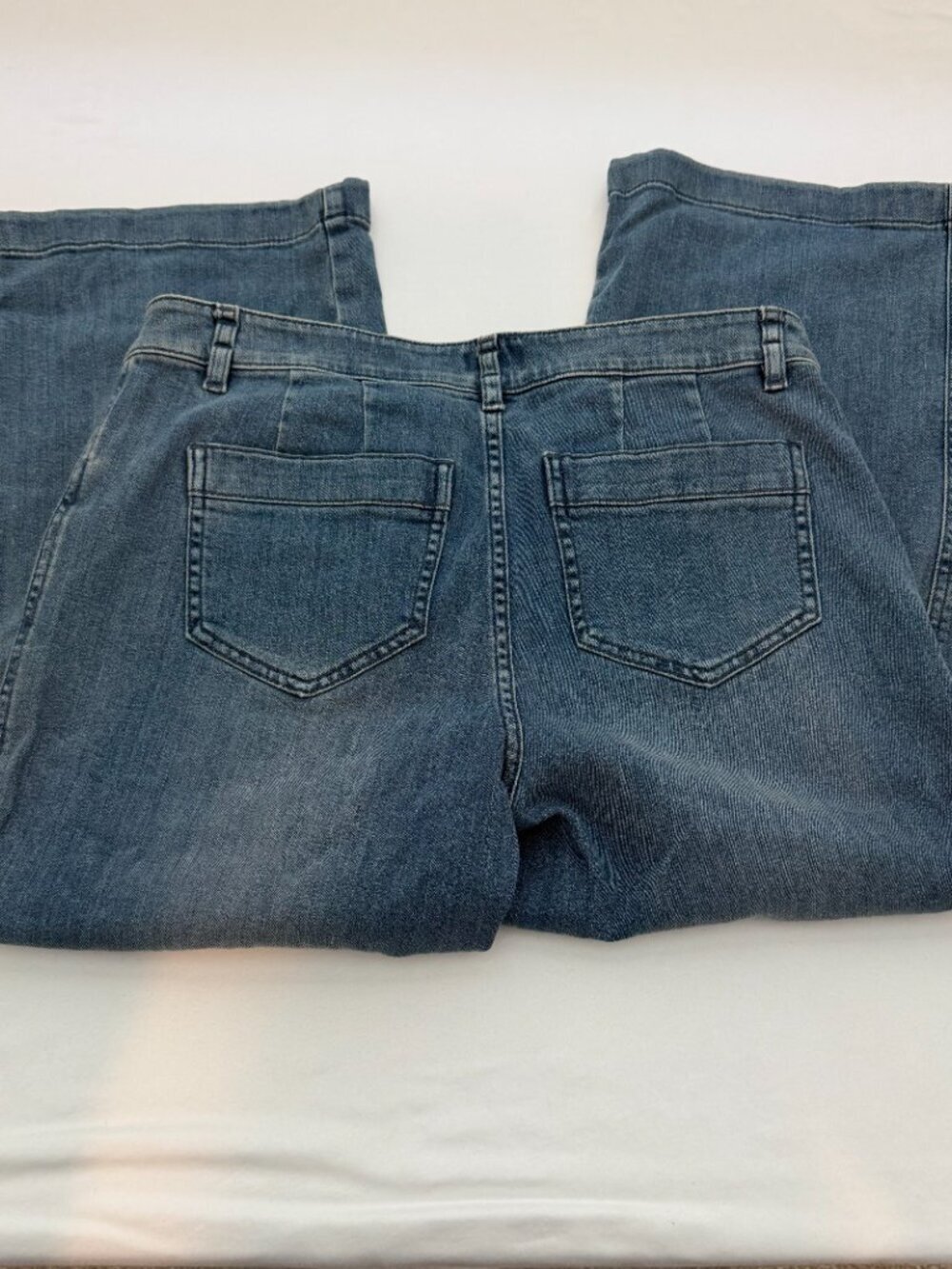 J.Jill Denim Nantucket Full Leg Crop Jeans Womens 6P Wide Leg Cropped Blue Wash - Picture 9 of 9